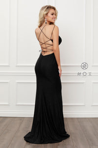 Lace Plunge Mermaid Gown
