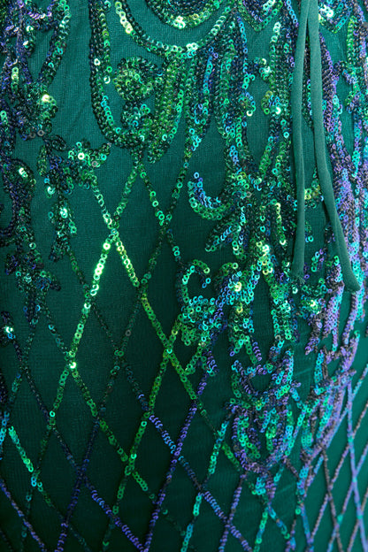 Emerald Sequin Gown