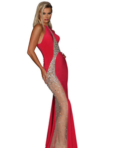 Nude Cutout Dress - Available in Magenta or Royal Blue