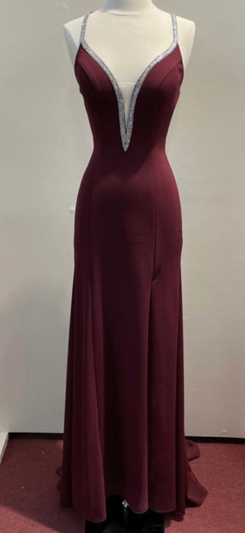 Black Gown with Diamond Straps