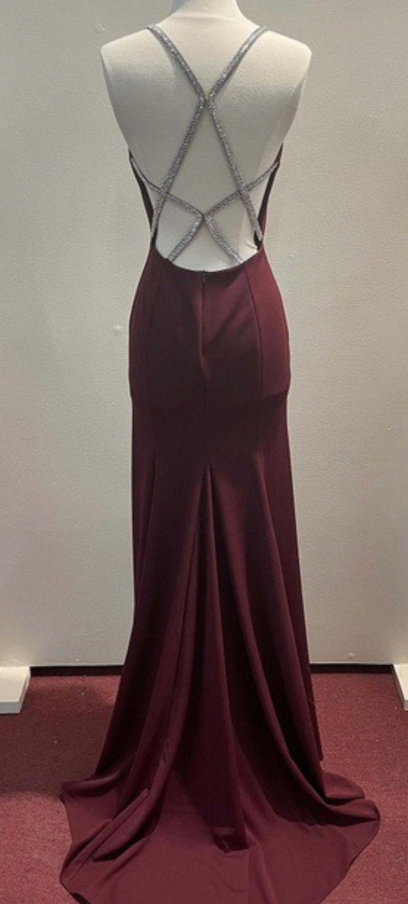 Black Gown with Diamond Straps